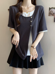 AIYITI | Slimming Oversized Two-Piece Style T-Shirt