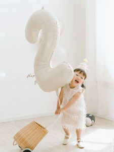 Bong Bóng Trang Trí Sinh Nhật Bong Bóng Số Lá Nhôm Em Bé Đạo Cụ Chụp Ảnh Trẻ Em 123 Tuổi Trang Trí Cảnh