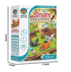 Smart squirrels go nuts Smart Games Board Games 60 Challenge With Solution IQ Training Early Education Toys 疯狂松鼠推果子桌游