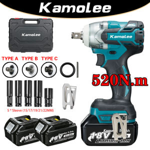 [Baut Motor Bisa Dibuka] Kamolee Tool DTW285 520N.m Torsi Tinggi Brushless Dampak Kunci Pas Listrik 1/2 & 1/4 Inci Kompatibel Dengan Makita 18V Baterai