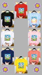 Baju Kaos Atasan Anak Cewek Motif Kelinci Kece Kaos Oblong Anak Perempuan Lengan Pendek 2-12 Tahun