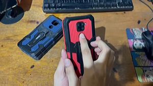 Case Untuk Vivo Y15s New Casing Hp Kickstand Armor Belt Clip Terbaru