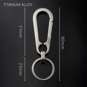 Pure Titanium Alloy Quick Release Buckle Keychain Water Bottle Carabiner Climbing Durable EDC Hanging Clip Outdoor Gear