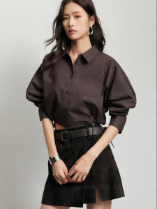 Vero Moda | Cotton Batwing Sleeve Casual Lapel Blouse