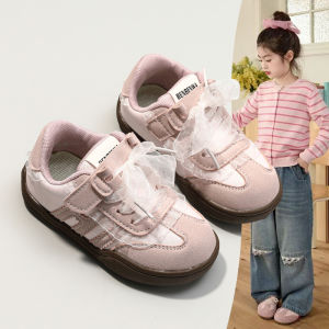 Childrens Sports Shoes Soft Bottom Anti-Slip Dequn Spring Autumn New Style Girls Shoes Low Cut Synthetic Leather Upgraded