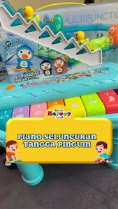 MAINAN ANAK PIANO SELUNCUR TANGGA Bebek Penguin Track Balap Mainan Edukasi Musik Bayi Laki Laki Perempuan Lampu Sensorik SNI
