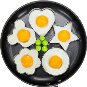 5 Style Stainless Steel Fried Egg Pancake Shaper Tortilla Mold Frying Mold Eggs Cooking Tools Kitchen Accessories Gadget Rings