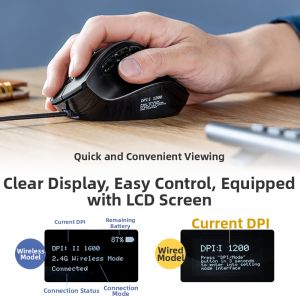 Sanwa Supply | Ergonomic Dual-Mode Wireless Mouse