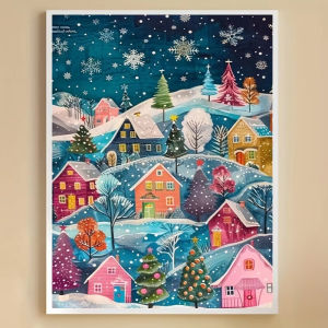 500/1000/1200/2000PCS Jigsaw Puzzle Winter Snowfall Tale Town Pattern Art For Adults Great Weekend Relaxation And Family Fun