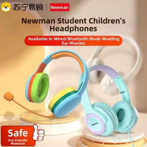Newman Wireless Childrens Headset Learning Bluetooth Over-Ear Earphones Study Wired Long Battery Life 310 Passive Noise Reduction