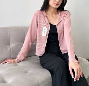Cardigan Crop Top Neci Lengan Panjang Premium / Cardigan Wanita Rajut Korea Style / Cardigan Crinkle Premium / Cardigan Rajut Crop Top