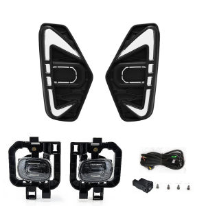 Đèn Sương Mù LED DRL Đèn Chạy Ban Ngày Cho Nissan Navara NP300 Frontier 2020-2022 Màu Trắng/vàng Xi Nhan 12V Chất Liệu ABS