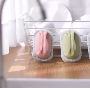 Bàn chải bọt biển B25 vệ sinh nhà bếp đa năng nhỏ gọn( giao màu nghẫu nhiên) TTNTB25