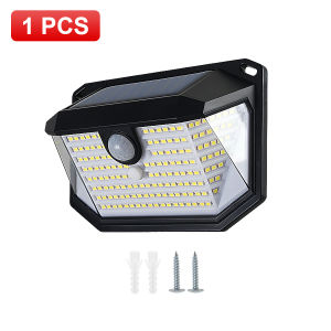 2026 New Solar Wall Lamp 256 Led Motion Sensor Waterproof Solar Light Powerful Outdoor Garden Garage Street Lamp