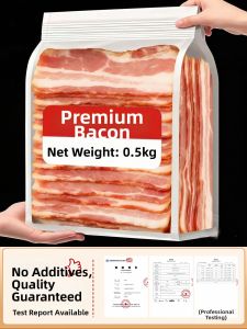 Child-friendly Natural Sliced Bacon Individual Wrappers