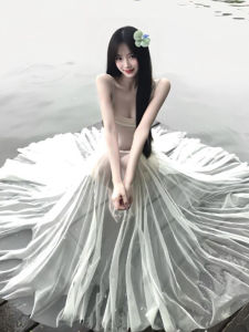 CHANGTONG | French Elegant Slimming Lace Skater Dress