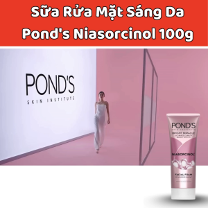 Sữa rửa mặt sáng da Ponds Bright 100gr  loại bỏ hiệu quả lớp bã nhờn và bụi bẩn sâu bên trong lỗ chân lông cho da .