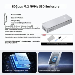 Ulanzi | Thunderbolt 3/4 Compatible M.2 NVMe SSD Enclosure