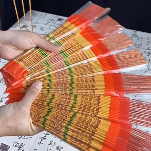 30Pcs Chinese Incense Sticks Fengshui Lucky Red Yellow Mantra Incense Brings Good Luck Brings Good Vibes for Home and Business