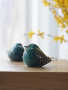 Creative Glass Animal Decorations Desktop Small Ornaments Couple Birthday Wedding Gifts Cute Bird Girlfriend Present Paperweight