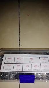 1240pcs O Ring Flat Plat Seal Sel Baut Gasket Nut Washer Plat 304 Stainless Steel M2-M12