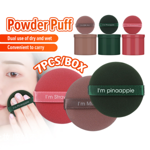7Pcs/Box Makeup BB Air Cushion Sponge Makeup Powder Makeup Sponge Puff Beauty Blender Wet Dry Foundation Sponge Cosmetic Sponge Puff Beauty Tool 化妆气垫粉扑