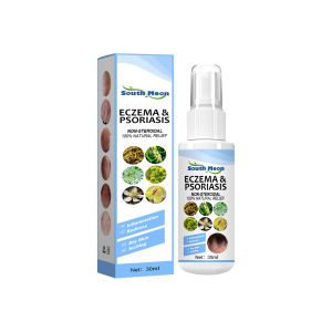 South Moon Eczema Psoriasis Relief Spray Dermatitis Eczematoid Eczema Antibacterial Psoriasis Treatment Itch Relief Dermatitis Eczema Treatment Urticaria Desquamation Relieve Spray Itch Rash Urticaria Peeling Ointment Body Skin Care (30ml）