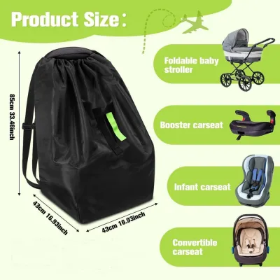 Baby Stroller Travel Bag Waterproof Oxford Cloth Dust Bag Organizer Heavy Duty Car Baby Seat Cover Airplane Travel Accessories