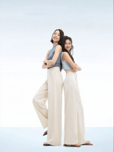 HIPPIE MISS | Petite-friendly White Wide Leg Light Summer Tencel Linen Loose Straight Pants