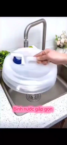 Bình đựng nước gấp gọn dã ngoại cắm trại 5-10L có van đóng mở