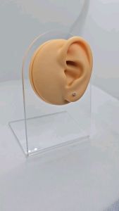2mm stud stone earrings crown 92.5 Italy silver jewelry (TUNAY NA SILVER)