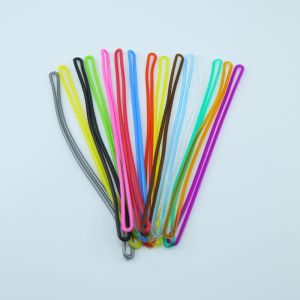 100 Chiếc Nhựa PVC Thân Thiện Với Môi Trường Thẻ Hành Lý Vòng Dây 15 Màu Nhựa Con Sâu Tương Thích Với Tiêu Chuẩn Hoa Kỳ Túi Phụ Kiện