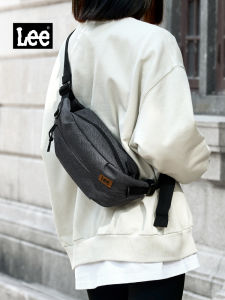 Lee Mens Crossbody Bag 2025 New Fashion Outdoor Commuting Single Shoulder Sports Bag Casual Soft Handle Zipper Closure
