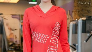 Plus Size Extra Size Hoodie Lady Women Running Yoga Fitness Clothing Top Sport Gym Sportwear Long Sleeve Shirt