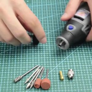 Home DIY Woodworking Keyless Chuck Adapter Kit Metal Rotary Tool Quick-Change Tool Holder 0.5mm to 3.2mm Drill Bit Set