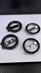 Multi-Function Magnetic Phone Holder Double Ring Design Strong Magnet for Car Gym Refrigerator Laptop Portable Foldable Stand