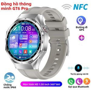 Đồng Hồ Thông Minh GT6 Max Dành Cho Nam Màn Hình AMOLED HD GPS Theo Dõi Nhịp Tim Gọi Bluetooth Chống Nước IP69 Màn Hình 1.52 Inch Tích Hợp Chức Năng Theo Dõi Sức Khỏe