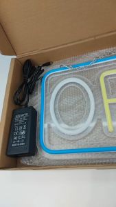 ป้ายไฟ OPEN พื้นใส ป้ายไฟหน้าร้าน ป้ายไฟ Led ป้ายไฟนีออน ประหยัดไฟ ใช้ปลั๊กไฟ บ้าน เพิ่มเอกลักษณ์สีสัน สวยงาม