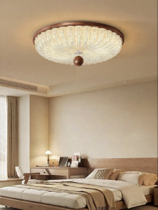 DGY | Retro American Walnut Colored High Brightness Eye-protection Light for Bedroom