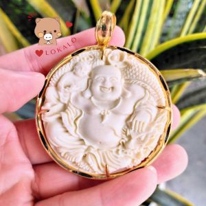 (Có Video) Mặt Dây Chuyền Phật Di Lac Trái Ngà Cao Cấp - Đeo Phong Thủy Sang Như Đại Gia - Lokalo 22922