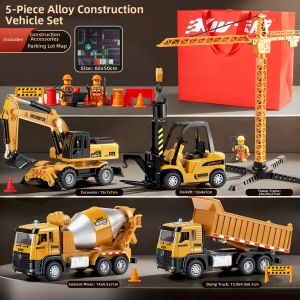 Boys Alloy Construction Vehicle Set