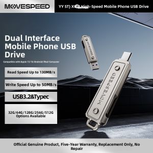 MOVESPEED | High Capacity Dual-Interface USB Drive 256GB