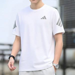 adidas | Summer Short Sleeve Round Neck T-Shirt for Men Running Leisure