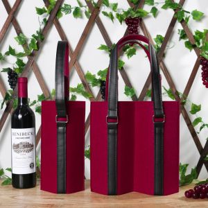High-End Wine Gift Box Red Wine Packaging Box Handheld Wine Bottle Holder Single Double Bottle Packaging for Wine Lovers
