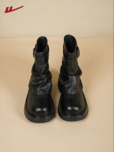 Warrior | Retro Thick Sole Martin Boots for Women with Wide Cuff Design