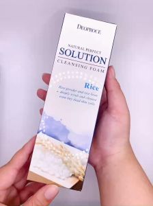 Sữa rửa mặt bột gạo Deoproce Natural Perfect Solution Cleansing Foam Deep Cleansing Rice 170g