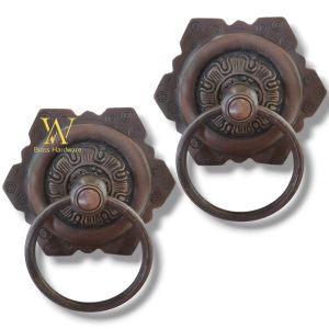 Handle Pintu Gebyok Kuningan Motif Gby 058 Antik 2 Pcs
