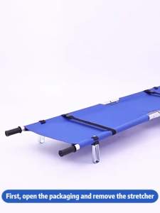 Dr.Smith Stainless steel simple folding stretcher portable rescue and first aid multi-functional stretcher