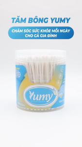 [Lố 12 hộp] Tăm bông vệ sinh người lớn YUMY thân giấy [TB01-626] hộp 200 que