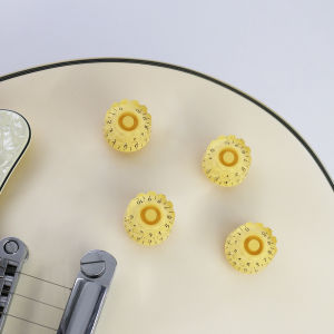 RUKOVA 4Pcs Knurled Speed Control Knobs 18 Spline Fit Epiphone Les Paul SG Electric Guitar & Asian Import Bass Split Shaft Pots